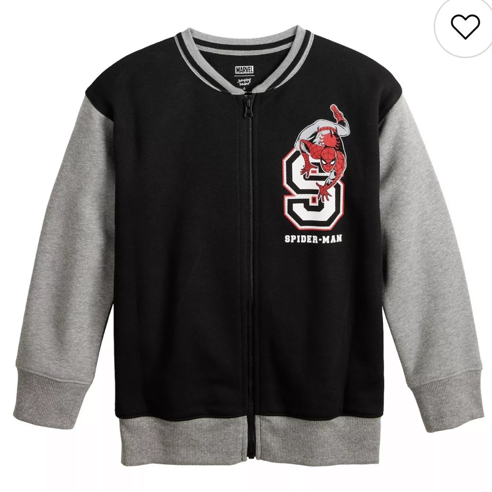 jumping beans Black & Gray Spider-Man Zip-Front Jacket